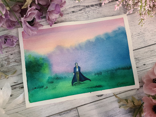 Romance Hero 8x10 Watercolor Art Print