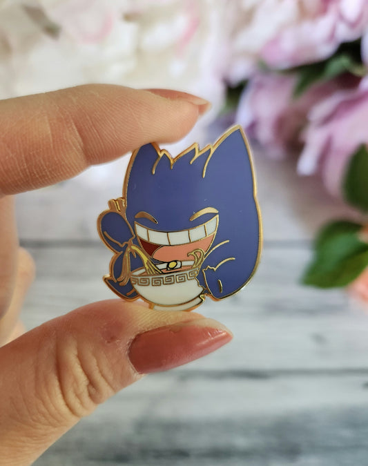 Hungry Ramen Ghost Enamel Pin