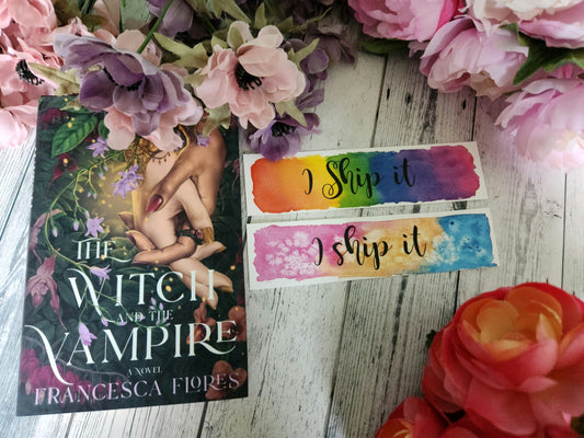 I Ship It Watercolor Quote Bookmark