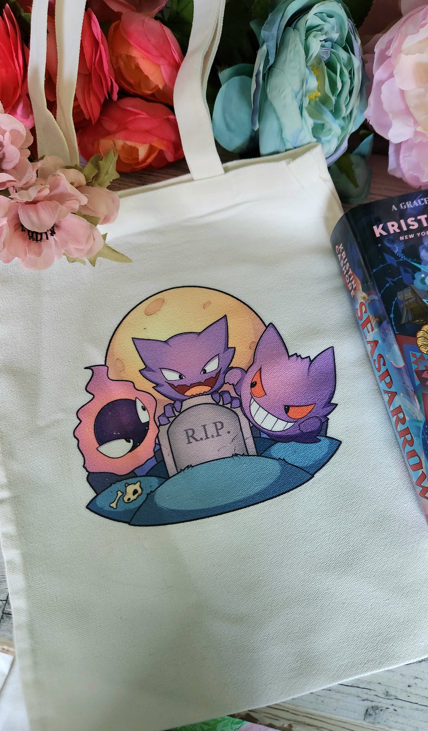 Haunted Trio Ghost Reusable Tote Bag