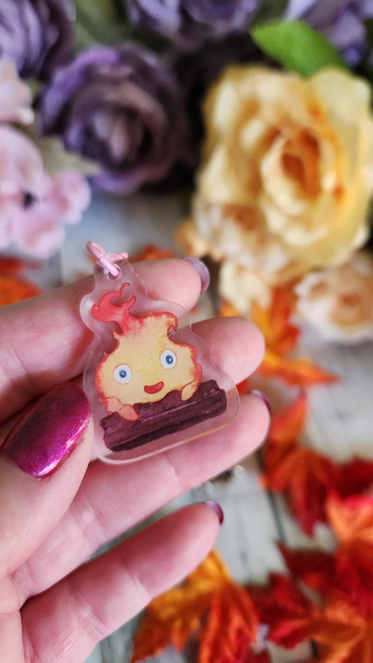 Calcifer Charm Keychain