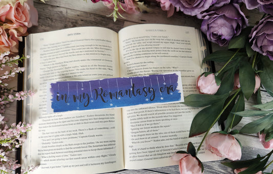 In my Romantasy Era Watercolor Quote Bookmark