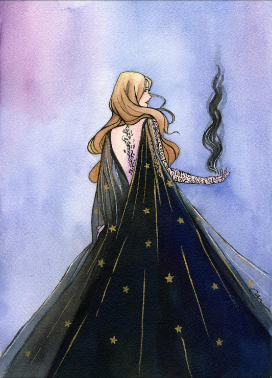 High Lady Watercolor 4x6 Art Print