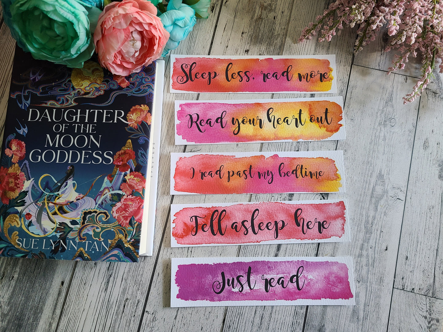 Book Reader Watercolor Quote Bookmark