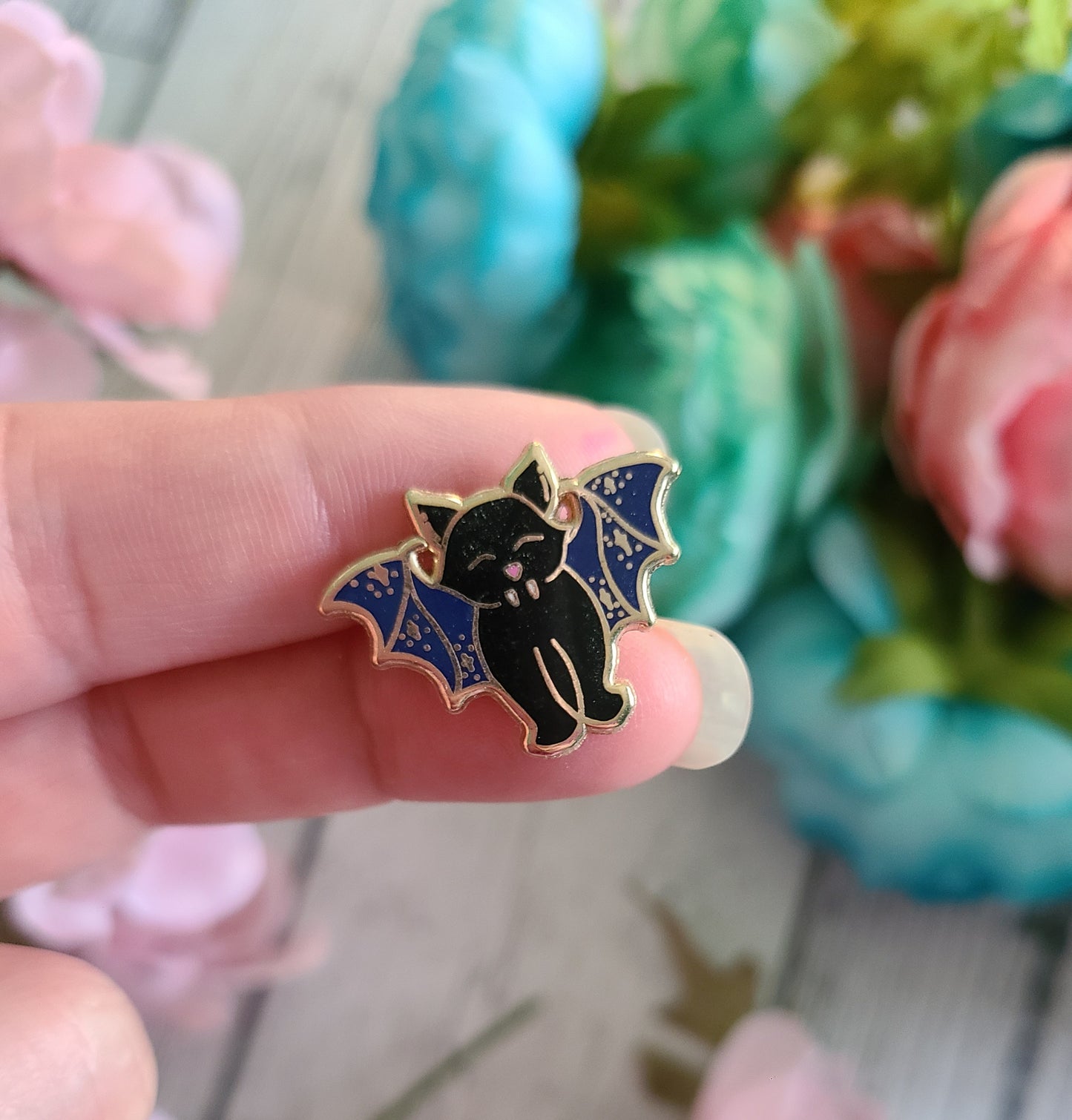 Vampire Cat Enamel Pin