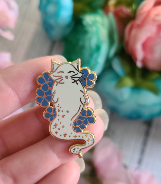 Ghost Cat Enamel Pin