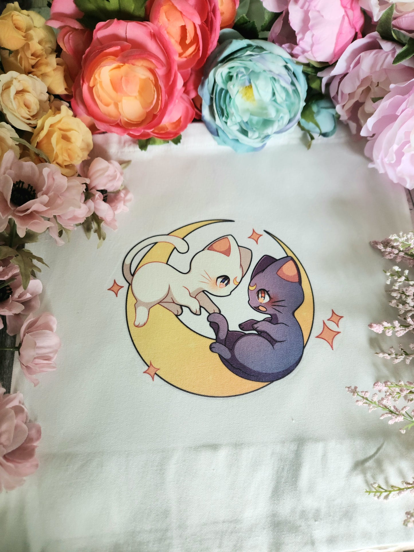Moon Cats Tote Bag