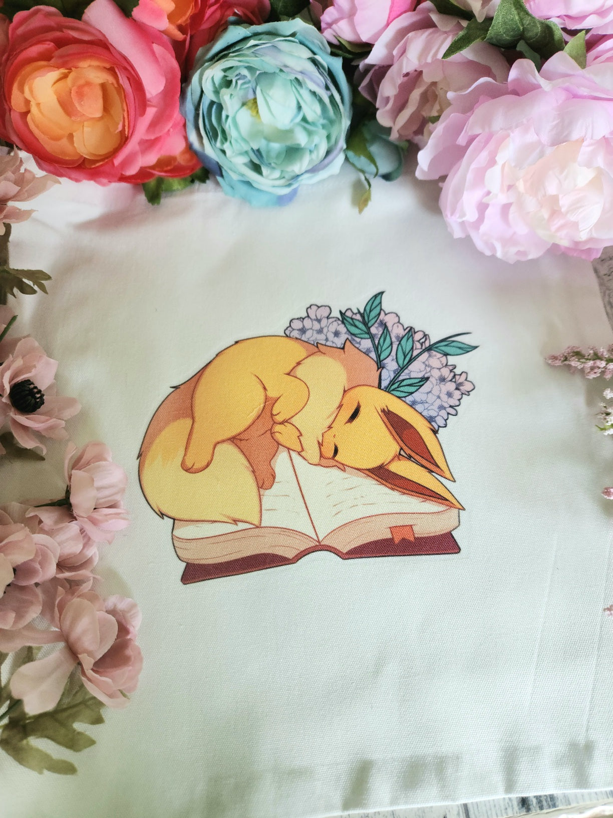 Sleeping Fox Eevee Tote Bag