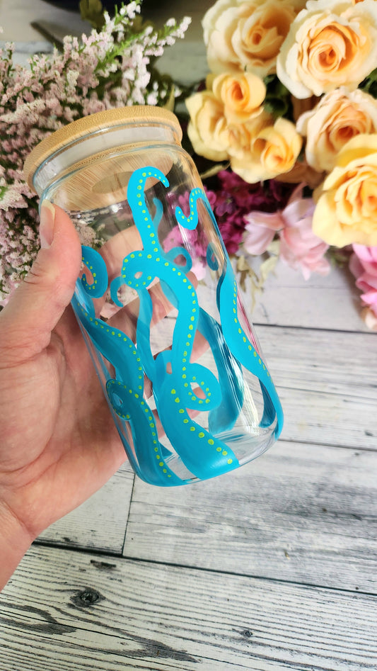 Teal Octopus Tumbler