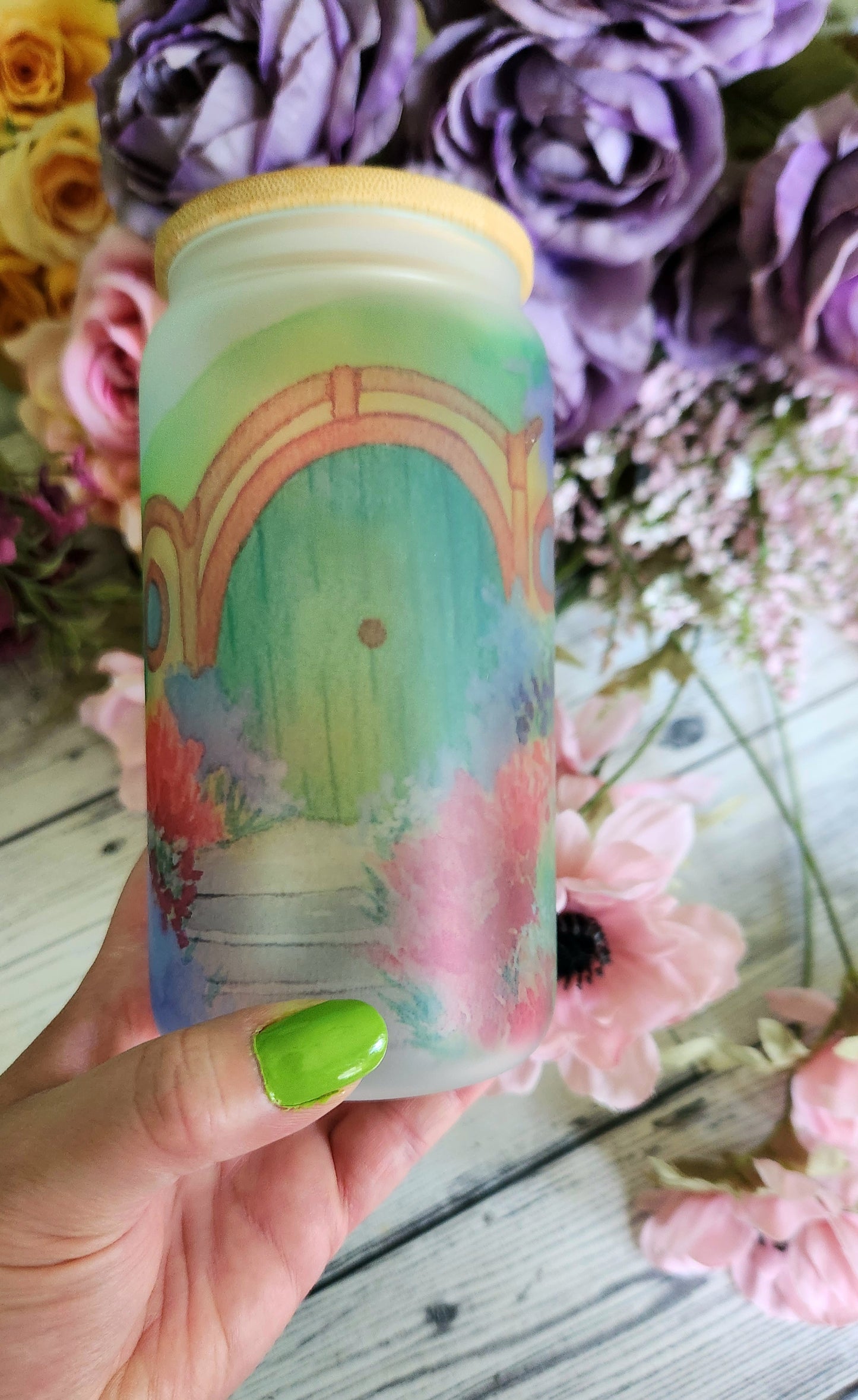 Halfling House Glass Coffee Tumbler