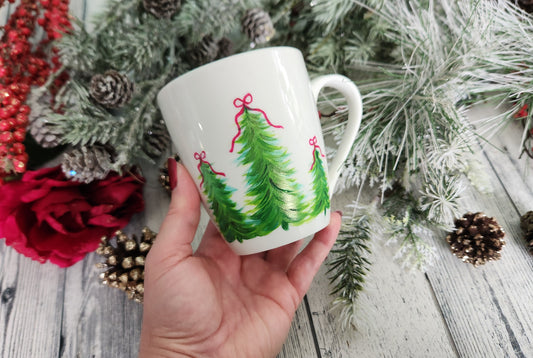 Coquette Bow Evergreen Tree Coffee Mug