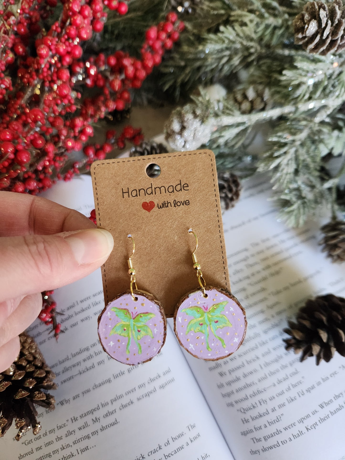Luna Moth Earrings