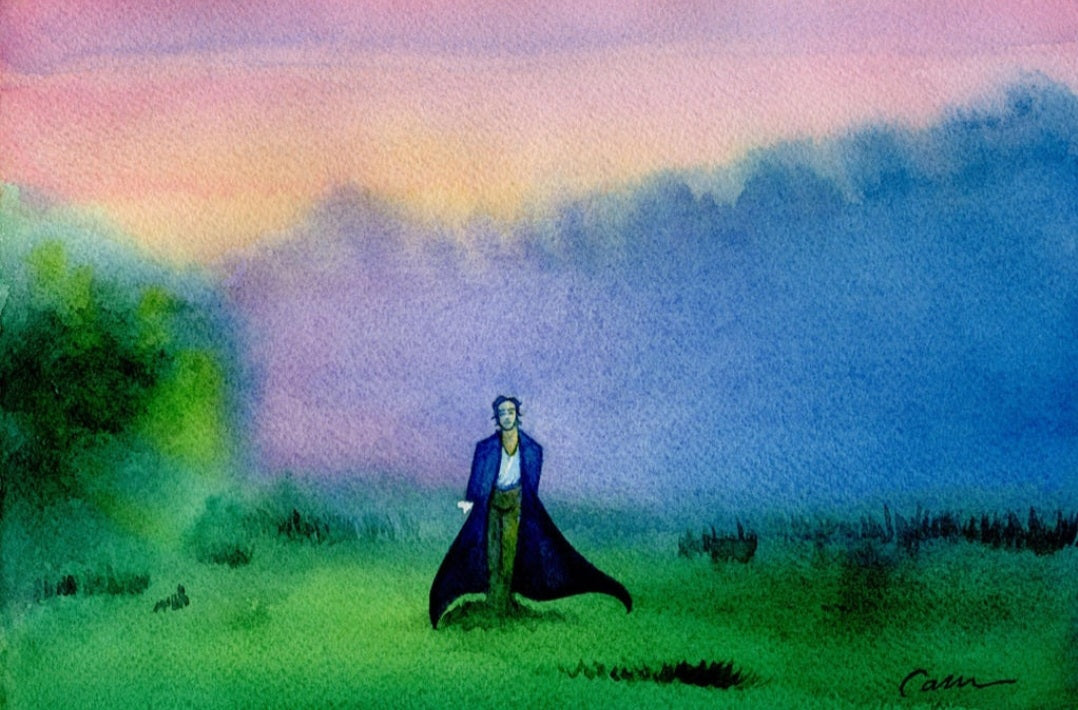 Romance Hero 8x10 Watercolor Art Print