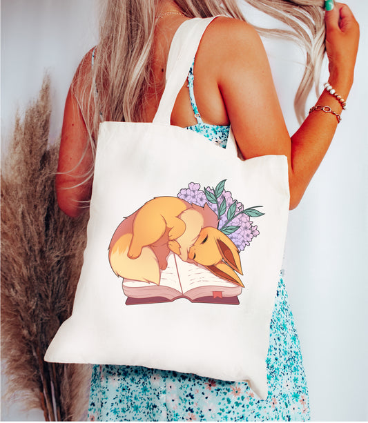 Sleeping Fox Eevee Tote Bag